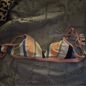 Striped Multicolor Bikini Top